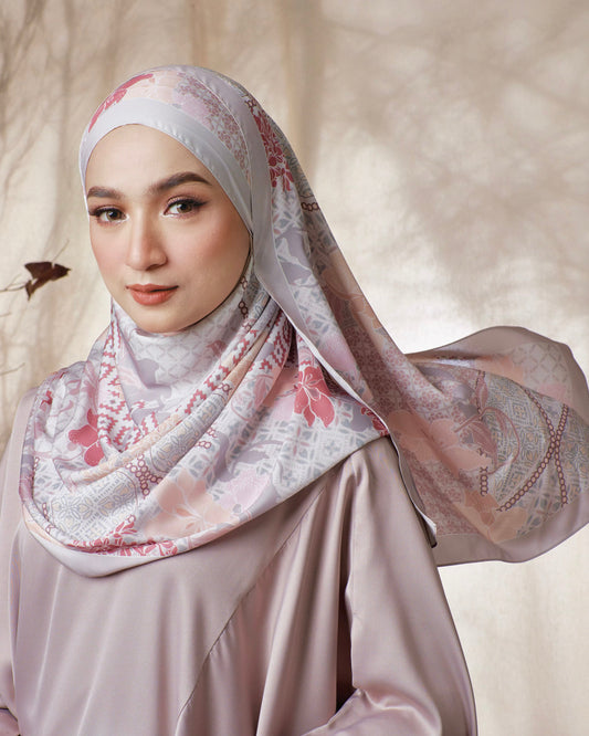 Serumpun in Hazelwood Satin Shawl